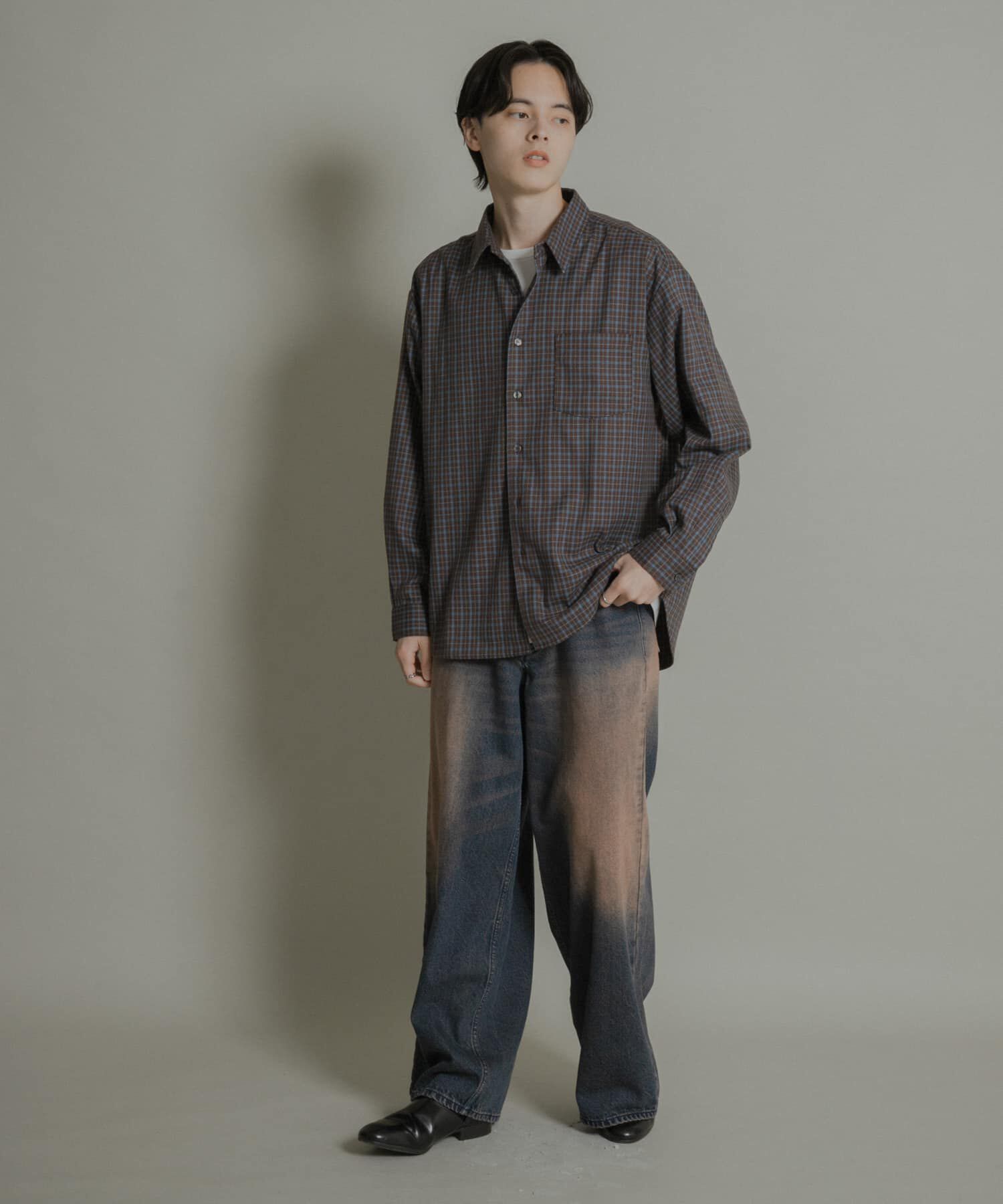 SENSE OF PLACE by URBAN RESEARCH「ニュアンスチェックロングスリーブネルシャツ」|シャツ・ブラウス|