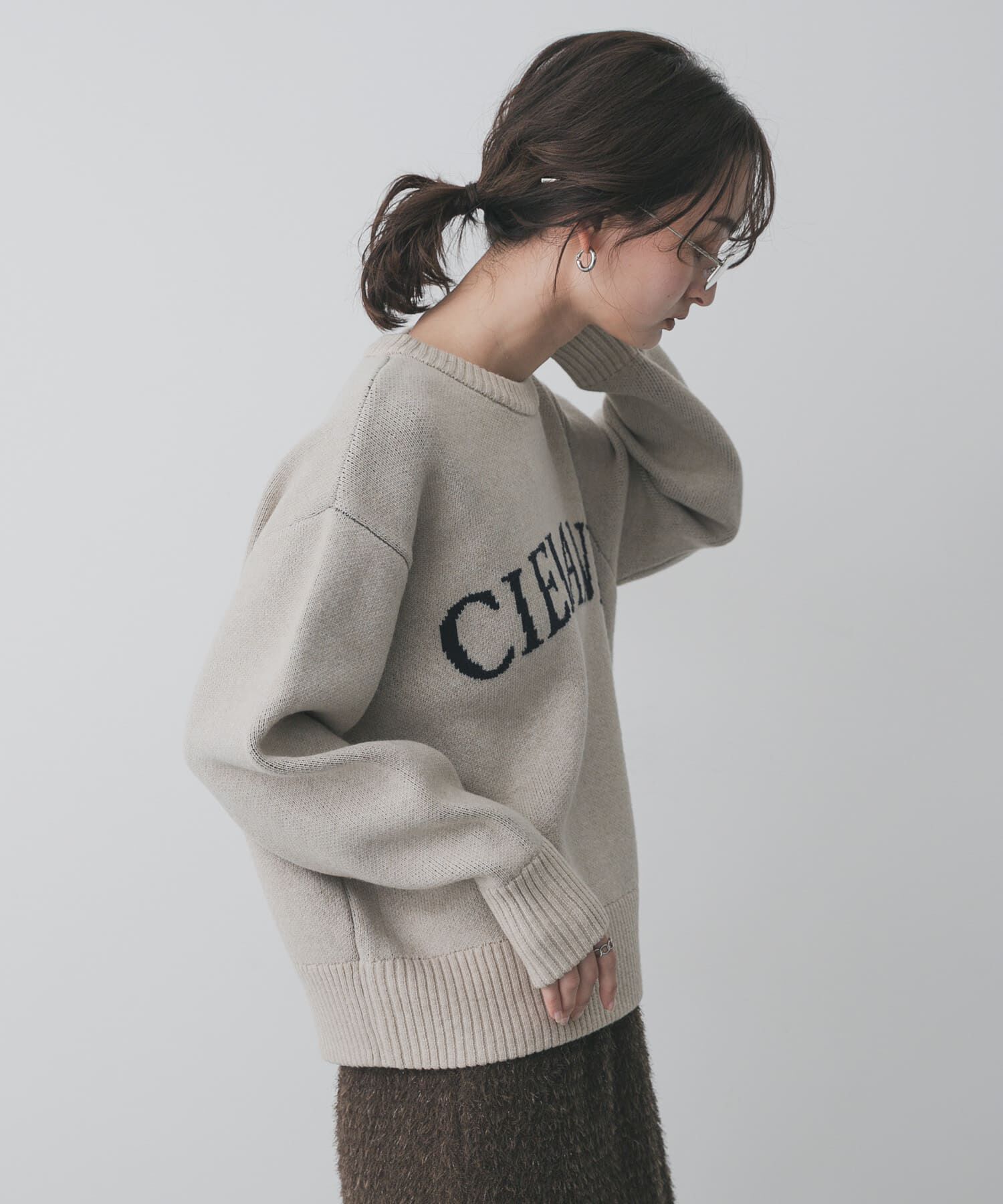 SENSE OF PLACE by URBAN RESEARCH「『洗濯可』ジャガードロゴニット」|ニット・セーター|