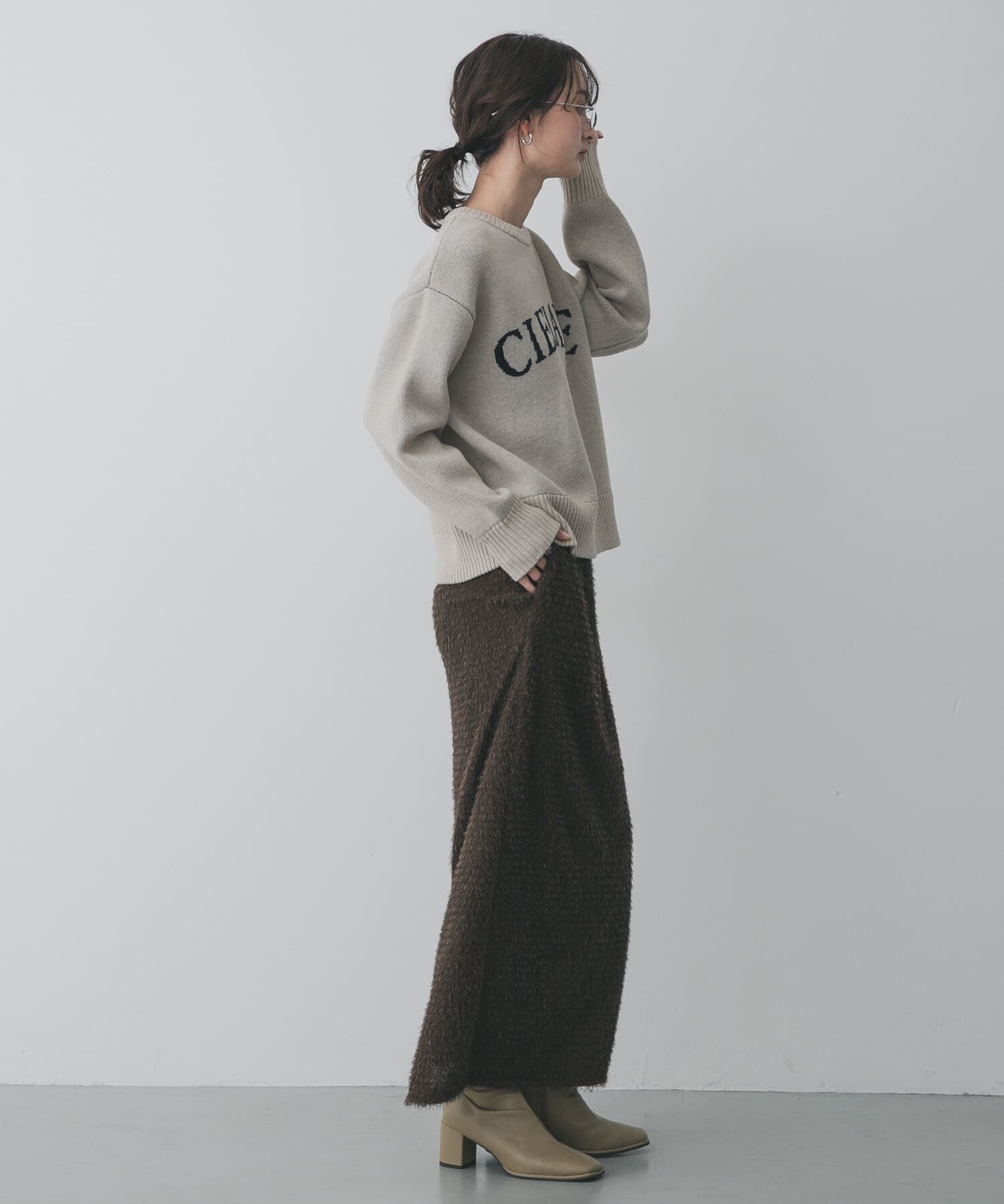 SENSE OF PLACE by URBAN RESEARCH「『洗濯可』ジャガードロゴニット」|ニット・セーター|