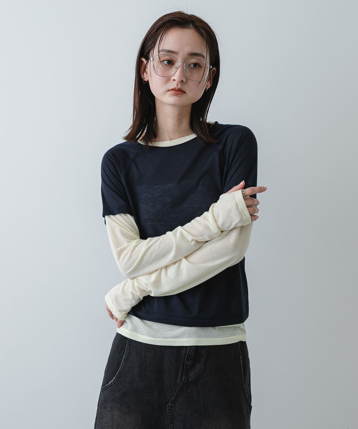 SENSE OF PLACE by URBAN RESEARCH「ハイショクレイヤードコンパクトトップ」|Tシャツ・カットソー|