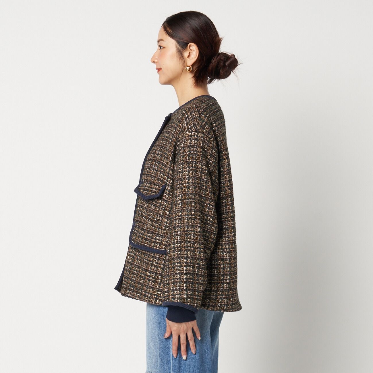 HELIOPOLE「HELIOPOLE TWEED BIG JACKET」|ブルゾン・スタジャン|