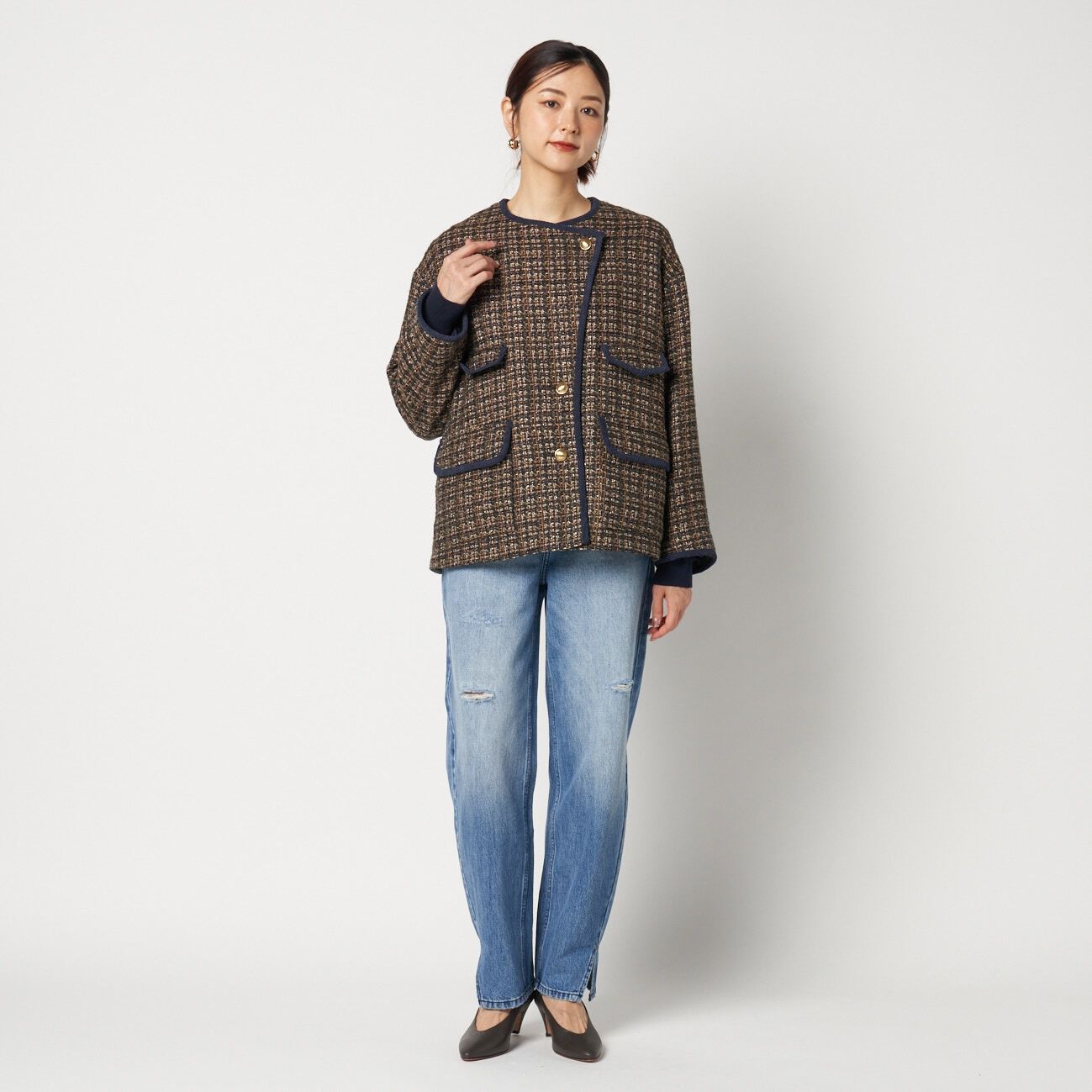 HELIOPOLE「HELIOPOLE TWEED BIG JACKET」|ブルゾン・スタジャン|