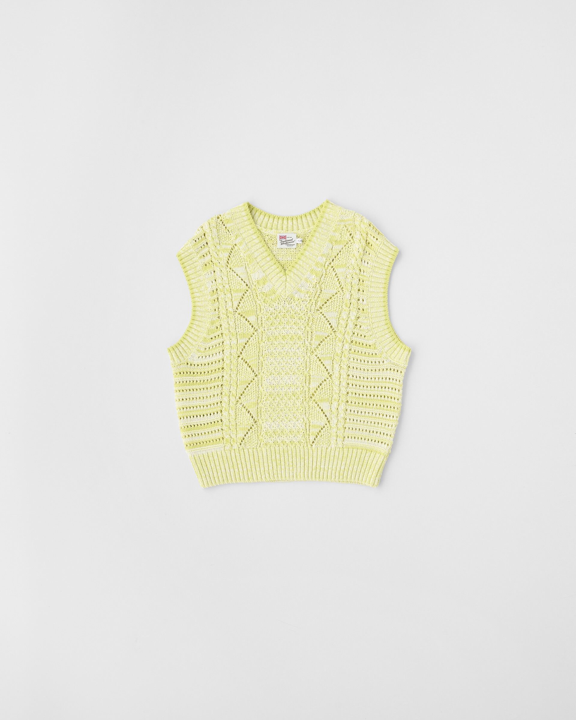 Traditional Weatherwear「NEW BREAM VS」|ニット・セーター|ﾎﾜｲﾄ&times;ｲｴﾛｰ