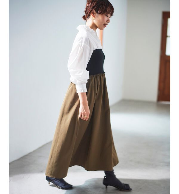 le.coeur blanc「2wayベアトップワンピース」|ワンピース|カーキグリーン