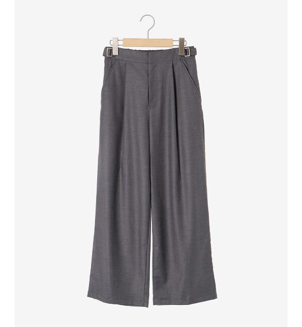 le.coeur blanc「サイドベルトタックワイドパンツ」|その他|