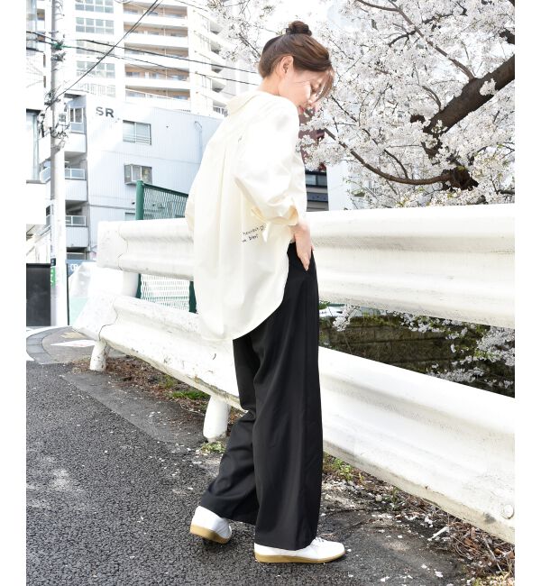 le.coeur blanc「サイドベルトタックワイドパンツ」|その他|