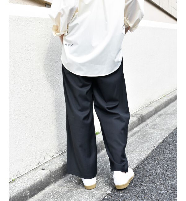le.coeur blanc「サイドベルトタックワイドパンツ」|その他|