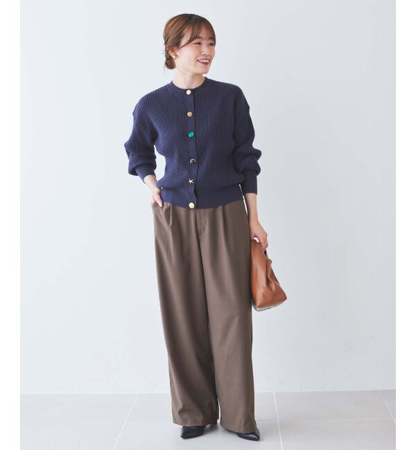 le.coeur blanc「サイドベルトタックワイドパンツ」|その他|