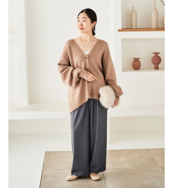 le.coeur blanc「サイドベルトタックワイドパンツ」|その他|