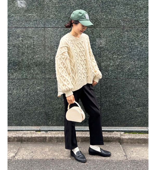 le.coeur blanc「TORRAZZO DONNAケーブル&times;布帛トップス」|ニット・セーター|