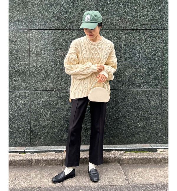 le.coeur blanc「TORRAZZO DONNAケーブル&times;布帛トップス」|ニット・セーター|