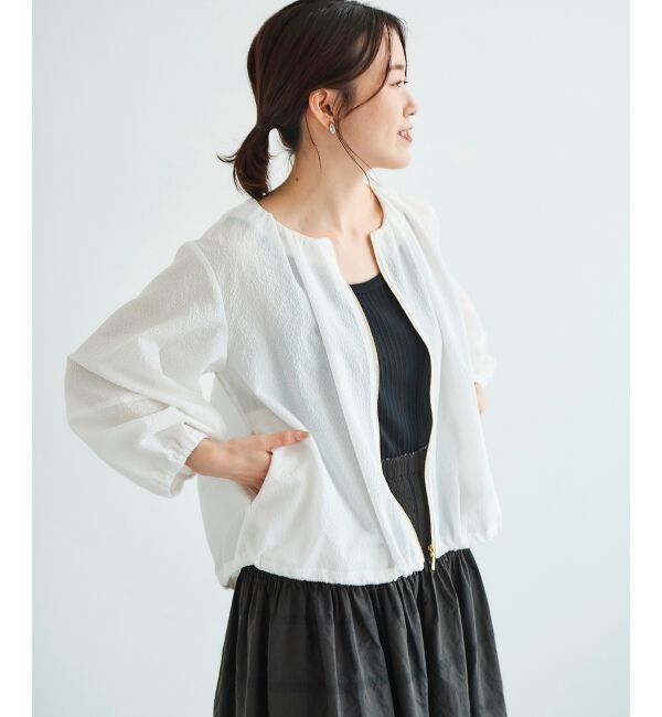  「《手洗い可能》カラミタンブラーランタンスリーブブルゾン」|ブルゾン・スタジャン|