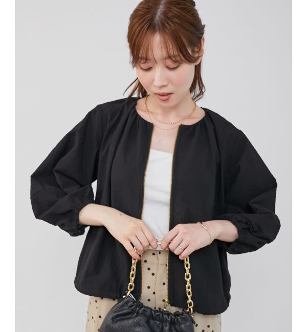  「《手洗い可能》カラミタンブラーランタンスリーブブルゾン」|ブルゾン・スタジャン|