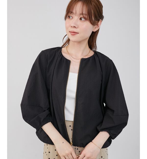  「《手洗い可能》カラミタンブラーランタンスリーブブルゾン」|ブルゾン・スタジャン|