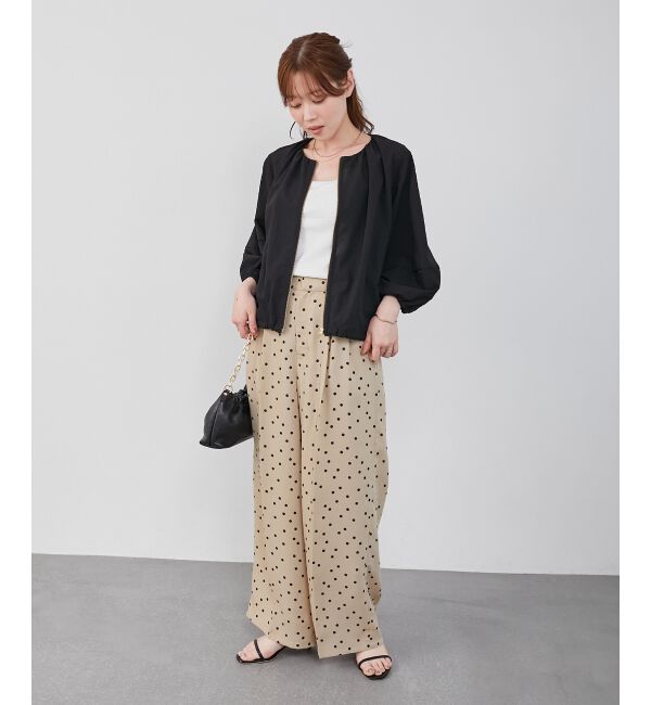  「《手洗い可能》カラミタンブラーランタンスリーブブルゾン」|ブルゾン・スタジャン|