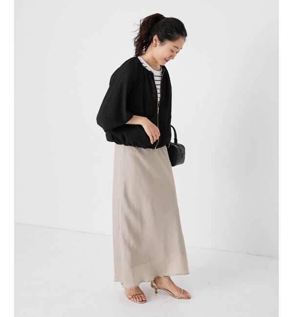  「《手洗い可能》カラミタンブラーランタンスリーブブルゾン」|ブルゾン・スタジャン|