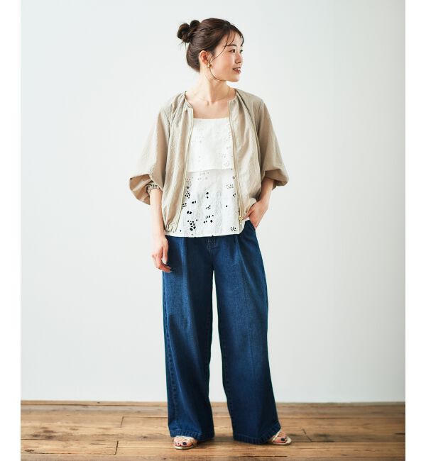  「《手洗い可能》カラミタンブラーランタンスリーブブルゾン」|ブルゾン・スタジャン|