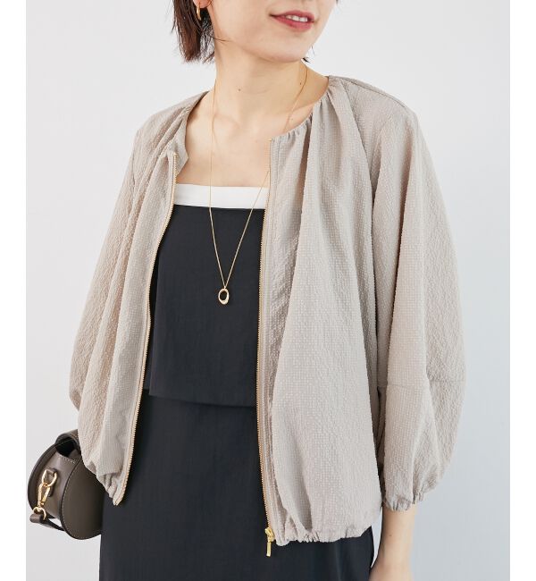  「《手洗い可能》カラミタンブラーランタンスリーブブルゾン」|ブルゾン・スタジャン|