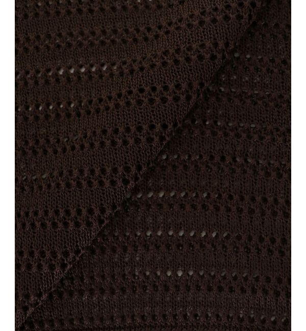  「リネンライクメッシュニットプルオーバー」|ニット・セーター|