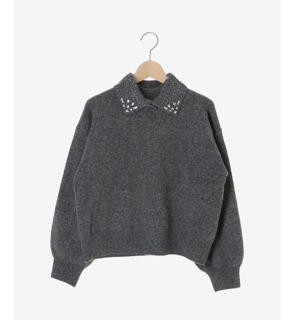  「2wayスパンコール襟ニット」|ニット・セーター|