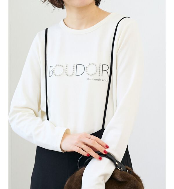  「【吸湿発熱】スタッズロゴカットソー」|Tシャツ・カットソー|