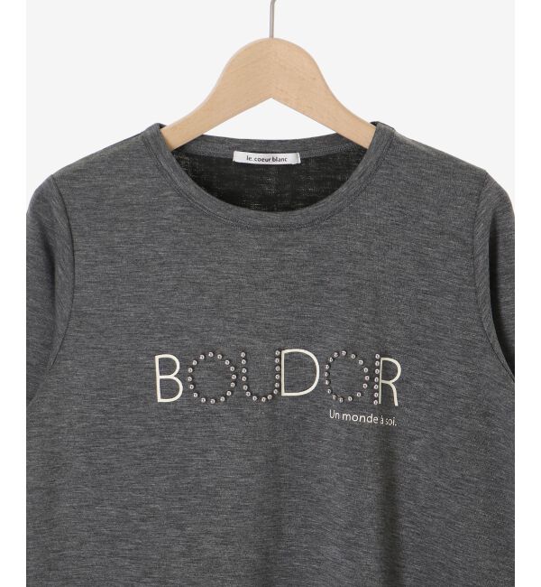  「【吸湿発熱】スタッズロゴカットソー」|Tシャツ・カットソー|