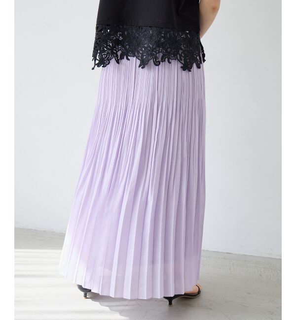  「麻混シアーランダムプリーツスカート」|スカート|