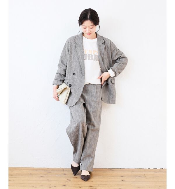  「グレンチェックスラブテーラードジャケット」|その他|