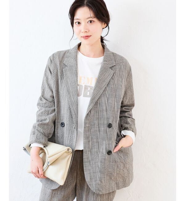  「グレンチェックスラブテーラードジャケット」|その他|