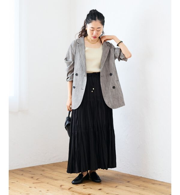  「グレンチェックスラブテーラードジャケット」|その他|