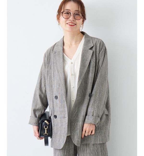  「グレンチェックスラブテーラードジャケット」|その他|