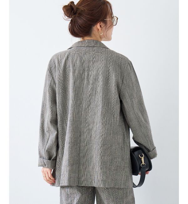  「グレンチェックスラブテーラードジャケット」|その他|