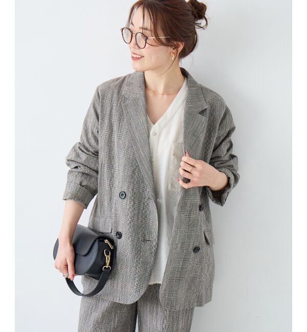  「グレンチェックスラブテーラードジャケット」|その他|