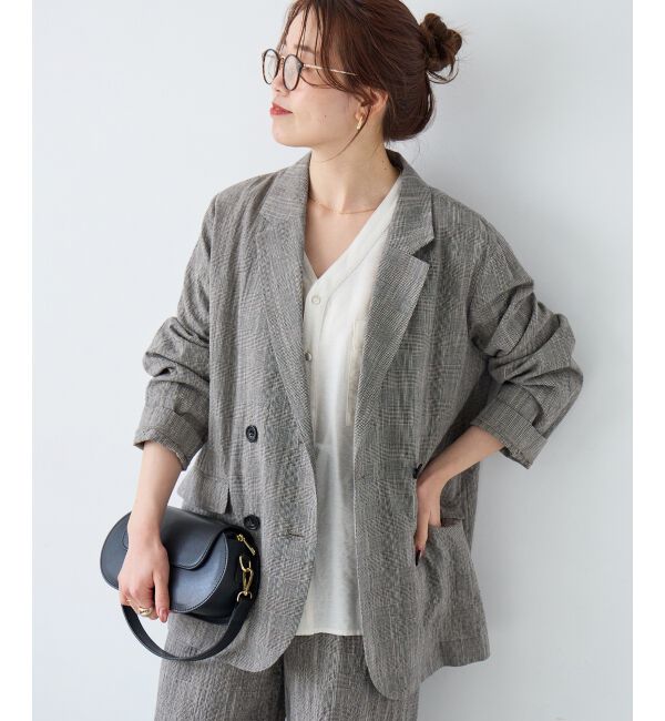  「グレンチェックスラブテーラードジャケット」|その他|