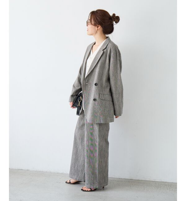  「グレンチェックスラブテーラードジャケット」|その他|