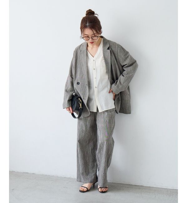  「グレンチェックスラブテーラードジャケット」|その他|