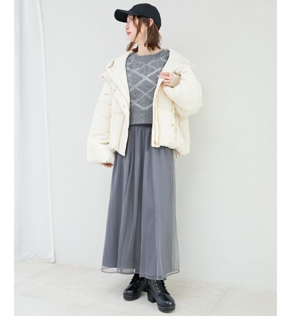 MAJESTICLEGON「チェックショートニット」|ニット・セーター|