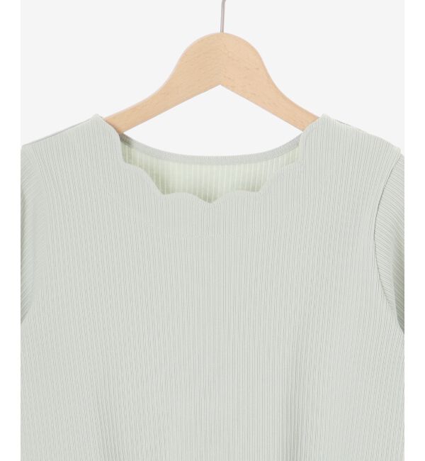  「スカラップデザイントップス」|Tシャツ・カットソー|