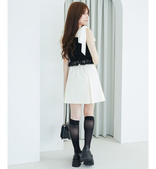  「配色肩リボンビスチェ」|キャミソール|