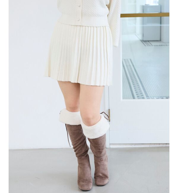  「ニットプリーツミニスカート」|スカート|