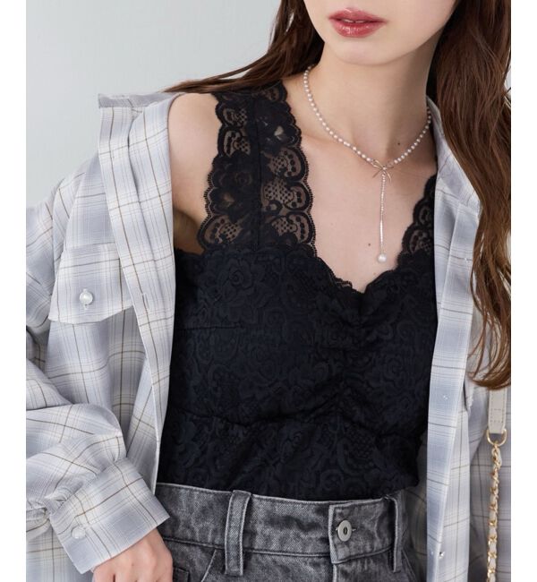  「カップ付きレースインナー」|タンクトップ|