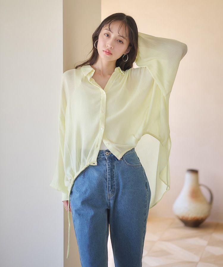 earth music&ecology「レーヨンクレープドロストシャツ」|シャツ・ブラウス|