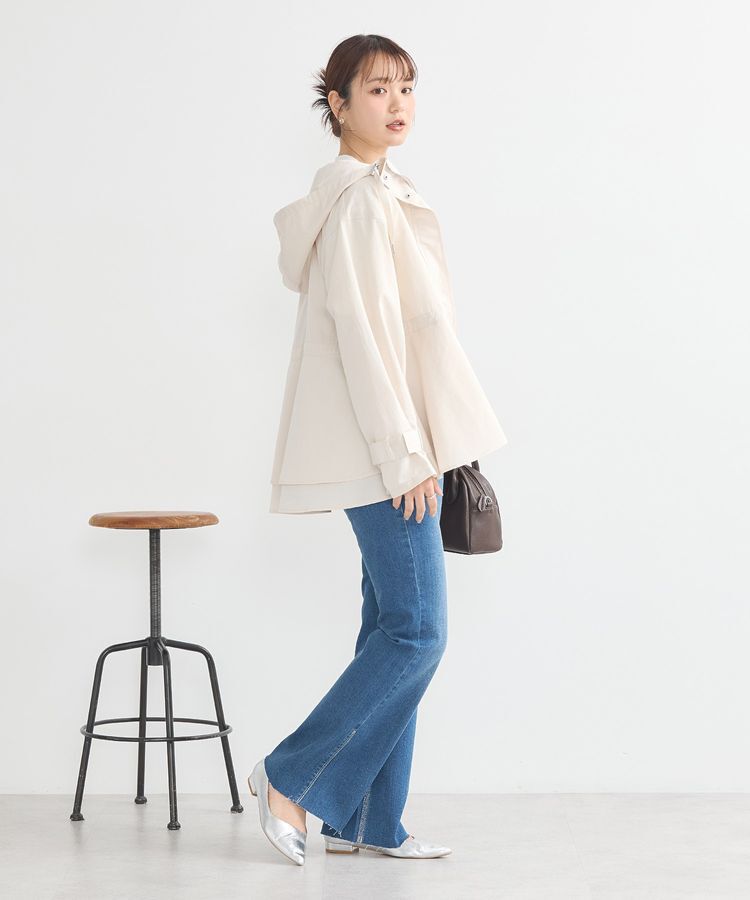 earth music&ecology「ドロストペプラムマウンテンパーカー」|ブルゾン・スタジャン|