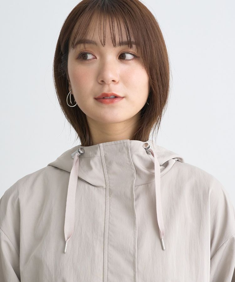 earth music&ecology「ドロストペプラムマウンテンパーカー」|ブルゾン・スタジャン|