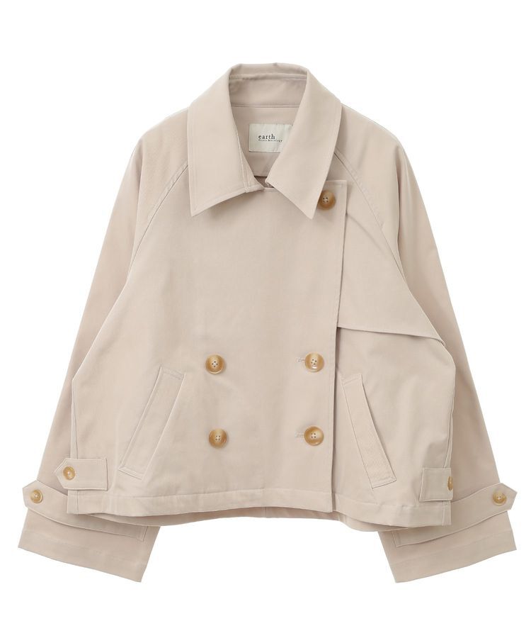 earth music&ecology「ショートトレンチコート」|トレンチコート|