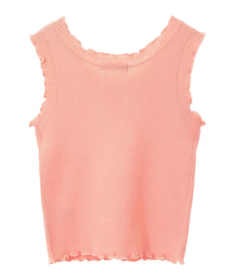 earth music&ecology「フリルニットタンクトップ」|キャミソール|