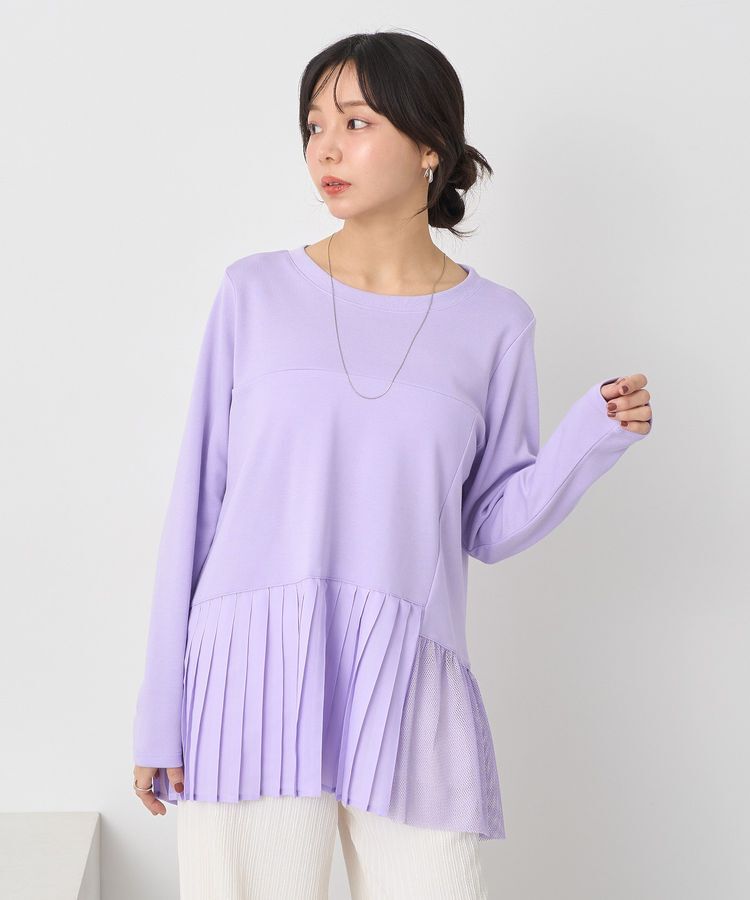 earth music&ecology「プリーツドッキングプルオーバー」|チュニック|