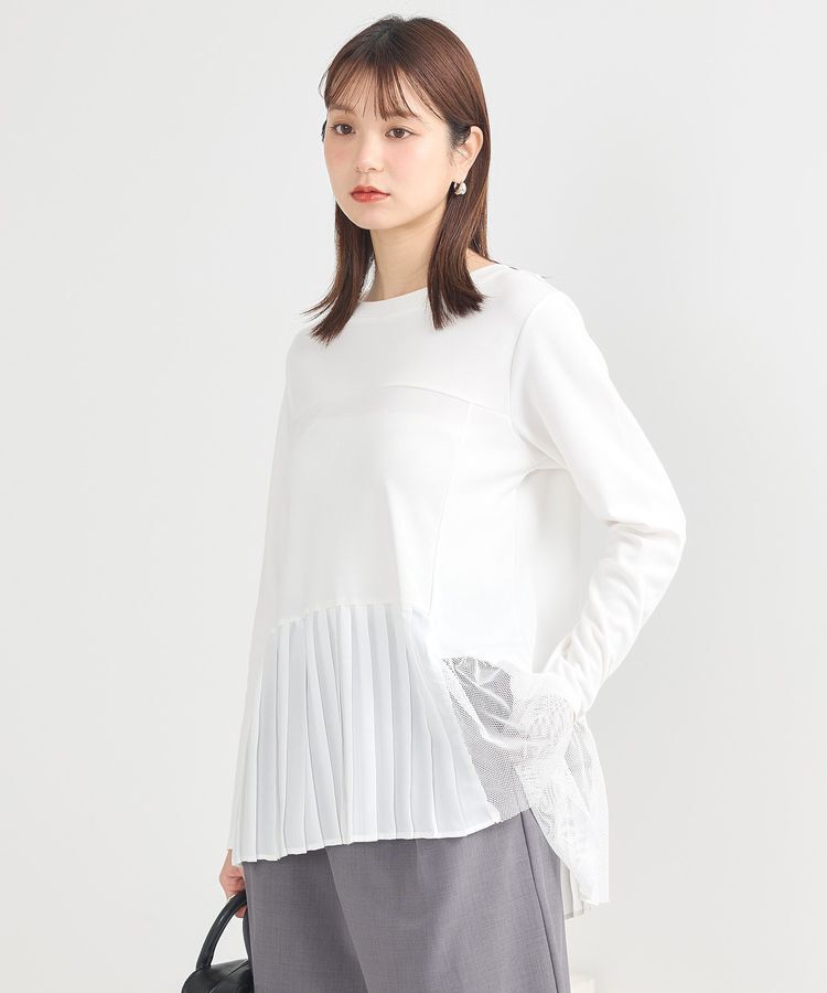 earth music&ecology「プリーツドッキングプルオーバー」|チュニック|