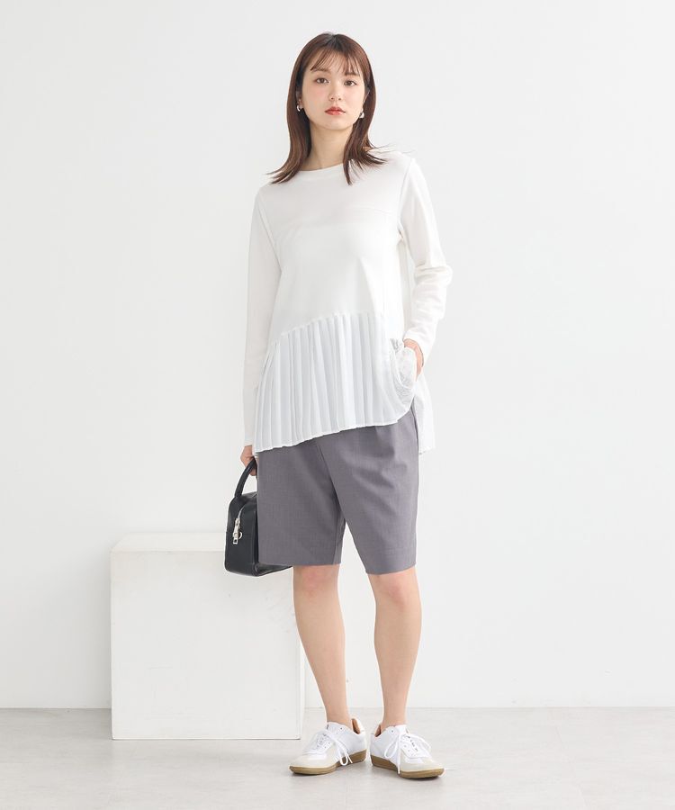 earth music&ecology「プリーツドッキングプルオーバー」|チュニック|