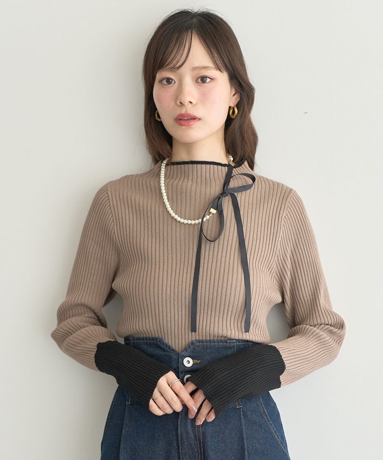 earth music&ecology「ハイネックリブニットプルオーバー」|ニット・セーター|